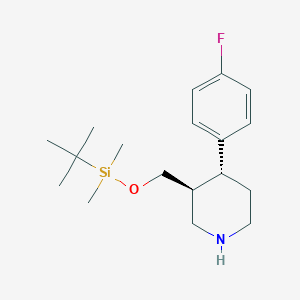 (3S,4R)-3-(((Tert-butyldimethylsilyl)oxy)methyl)-4-(4-fluorophenyl)piperidine
