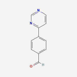 molecular formula C11H8N2O B3049548 4-(Pyrimidin-4-YL)benzaldehyde CAS No. 210115-39-2