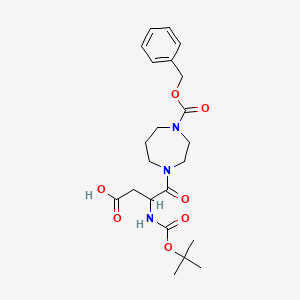 4-(4-((Benzyloxy)carbonyl)-1,4-diazepan-1-yl)-3-((tert-butoxycarbonyl)amino)-4-oxobutanoic acid