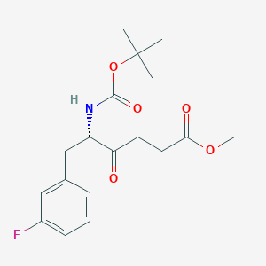 (S)-methyl 5-((tert-butoxycarbonyl)amino)-6-(3-fluorophenyl)-4-oxohexanoate
