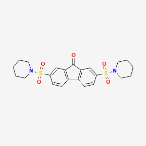 molecular formula C23H26N2O5S2 B3049559 2,7-bis(piperidin-1-ylsulfonyl)-9H-fluoren-9-one CAS No. 210411-42-0