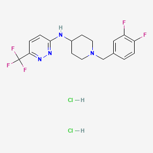 molecular formula C17H19Cl2F5N4 B3049576 JNJ-37822681 dihydrochloride CAS No. 2108806-02-4