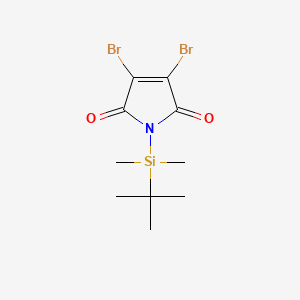 molecular formula C10H15Br2NO2Si B3049583 1H-Pyrrole-2,5-dione, 3,4-dibromo-1-[(1,1-dimethylethyl)dimethylsilyl]- CAS No. 211295-23-7