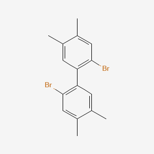 molecular formula C16H16Br2 B3049587 2,2'-Dibromo-4,4',5,5'-tetramethyl-1,1'-biphenyl CAS No. 211434-29-6
