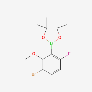 molecular formula C13H17BBrFO3 B3049608 3-Bromo-6-fluoro-2-methoxyphenylboronic acid pinacol ester CAS No. 2121511-98-4