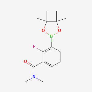 molecular formula C15H21BFNO3 B3049609 2-Fluoro-3-(N,N-dimethylaminocarbonyl)phenylboronic acid pinacol ester CAS No. 2121512-58-9