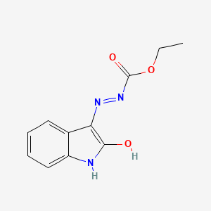 molecular formula C11H11N3O3 B3049617 ethyl N-[(2-oxoindol-3-yl)amino]carbamate CAS No. 21231-44-7
