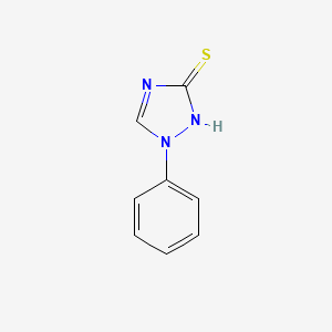 molecular formula C8H7N3S B3049655 1-phenyl-1H-1,2,4-triazole-3-thiol CAS No. 21434-14-0