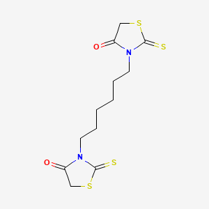 molecular formula C12H16N2O2S4 B3049671 Rhodanine, 3,3'-hexamethylenedi- CAS No. 21494-66-6