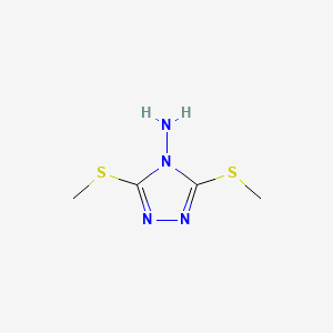 molecular formula C4H8N4S2 B3049681 Bis(methylsulfanyl)-4H-1,2,4-triazol-4-amine CAS No. 21532-04-7