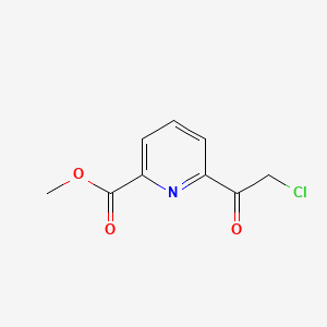 molecular formula C9H8ClNO3 B3049701 Methyl 6-(2-chloroacetyl)picolinate CAS No. 216160-41-7