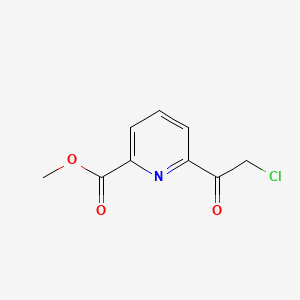 molecular formula C9H8ClNO3 B3049701 2-Pyridinecarboxylic acid, 6-(chloroacetyl)-, methyl ester CAS No. 216160-41-7