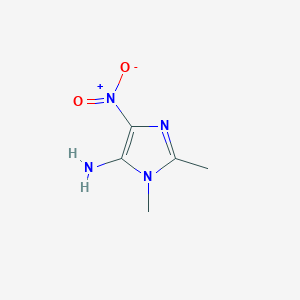 molecular formula C5H8N4O2 B3049713 1,2-dimethyl-4-nitro-1H-imidazol-5-amine CAS No. 21677-57-6
