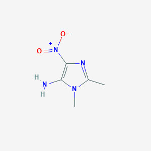 molecular formula C5H8N4O2 B3049713 5-Amino-1,2-dimethyl-4-nitroimidazole CAS No. 21677-57-6