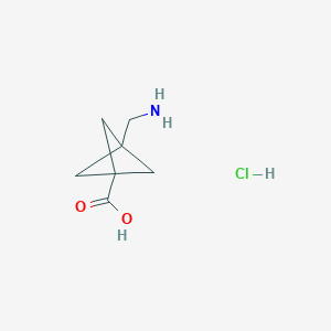 3-(Aminomethyl)bicyclo[1.1.1]pentane-1-carboxylic acid hydrochloride