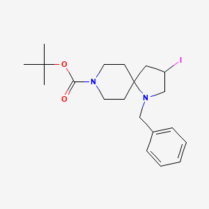 molecular formula C20H29IN2O2 B3049740 Tert-Butyl 1-Benzyl-3-Iodo-1,8-Diazaspiro[4.5]Decane-8-Carboxylate CAS No. 2177264-11-6