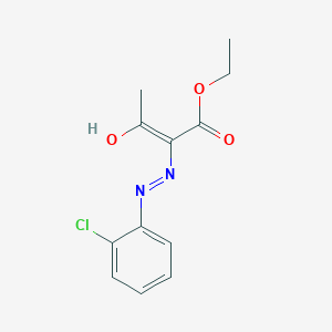 molecular formula C12H13ClN2O3 B3049749 Ethyl .alpha.-(o-chlorophenylhydrazono)acetoacetate CAS No. 21836-30-6