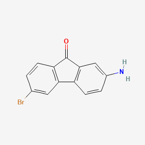 molecular formula C13H8BrNO B3049755 2-Amino-6-bromo-9h-fluoren-9-one CAS No. 21878-88-6