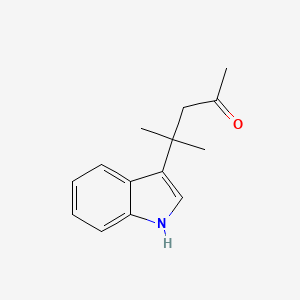 molecular formula C14H17NO B3049777 4-(1h-Indol-3-yl)-4-methylpentan-2-one CAS No. 21973-02-4
