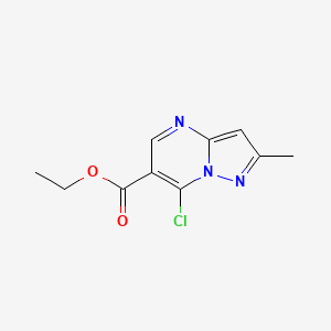 molecular formula C10H10ClN3O2 B3049865 Ethyl 7-chloro-2-methylpyrazolo[1,5-a]pyrimidine-6-carboxylate CAS No. 223141-46-6