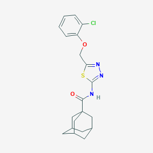 molecular formula C20H22ClN3O2S B304987 N-[5-[(2-chlorophenoxy)methyl]-1,3,4-thiadiazol-2-yl]adamantane-1-carboxamide 