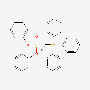 molecular formula C31H26O3P2 B3049880 Phosphonic acid, [(triphenylphosphoranylidene)methyl]-, diphenyl ester CAS No. 22400-41-5