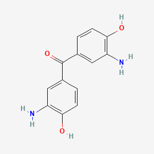 molecular formula C13H12N2O3 B3049901 Bis(3-amino-4-hydroxyphenyl)methanone CAS No. 22445-98-3