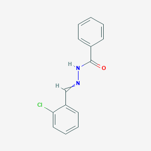 molecular formula C14H11ClN2O B3049903 N-[(2-chlorophenyl)methylideneamino]benzamide CAS No. 22454-53-1