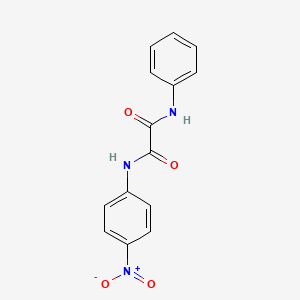 molecular formula C14H11N3O4 B3049913 Ethanediamide, N-(4-nitrophenyl)-N'-phenyl- CAS No. 22486-74-4
