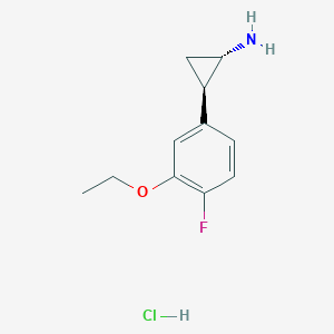 (1S,2R)-rel-2-(3-ethoxy-4-fluorophenyl)cyclopropan-1-amine hydrochloride