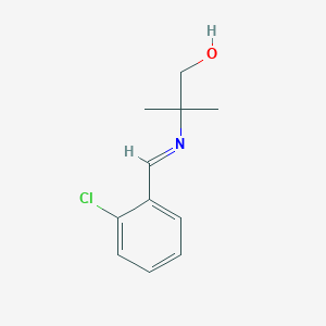 2-{[(e)-(2-Chlorophenyl)methylidene]amino}-2-methylpropan-1-ol
