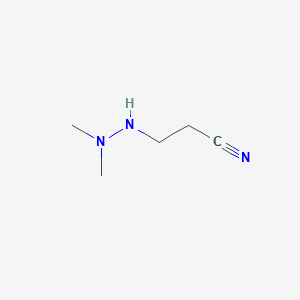 molecular formula C5H11N3 B3049950 3-(2,2-Dimethylhydrazinyl)propanenitrile CAS No. 22705-94-8