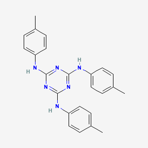 molecular formula C24H24N6 B3049955 1,3,5-Triazine-2,4,6-triamine, N,N',N''-tris(4-methylphenyl)- CAS No. 2272-25-5