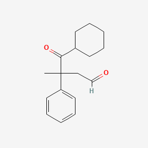 4-Cyclohexyl-3-methyl-4-oxo-3-phenylbutanal