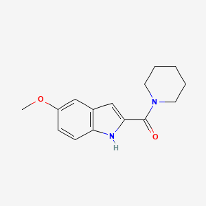 Piperidine, 1-((5-methoxyindol-2-yl)carbonyl)-