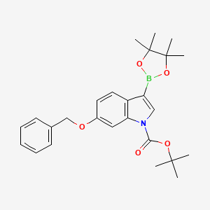 Tert-butyl 6-benzyloxy-3-(4,4,5,5-tetramethyl-1,3,2-dioxaborolan-2-yl)indole-1-carboxylate