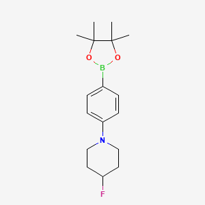 4-Fluoro-1-(4-(4,4,5,5-tetramethyl-1,3,2-dioxaborolan-2-YL)phenyl)piperidine