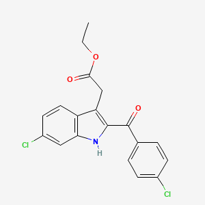 Ethyl 2-(6-chloro-2-(4-chlorobenzoyl)-1H-indol-3-yl)acetate