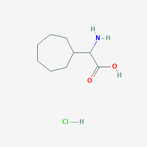 molecular formula C9H18ClNO2 B3050042 2-Amino-2-cycloheptylacetic acid hydrochloride CAS No. 232281-72-0
