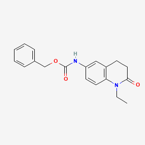molecular formula C19H20N2O3 B3050054 Benzyl (1-ethyl-2-oxo-1,2,3,4-tetrahydroquinolin-6-yl)carbamate CAS No. 233775-34-3