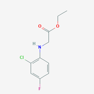 molecular formula C10H11ClFNO2 B3050062 Ethyl 2-(2-chloro-4-fluoroanilino)acetate CAS No. 2344-97-0