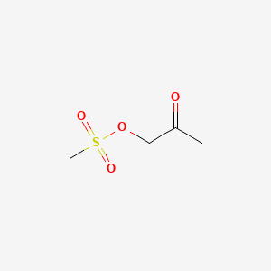 molecular formula C4H8O4S B3050071 2-Propanone, 1-((methylsulfonyl)oxy)- CAS No. 23479-35-8