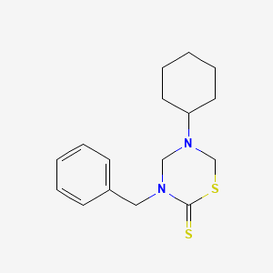 2H-1,3,5-Thiadiazine-2-thione, tetrahydro-5-cyclohexyl-3-(phenylmethyl)-