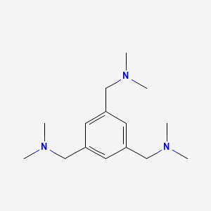 molecular formula C15H27N3 B3050080 N-(3,5-Bis((dimethylamino)methyl)benzyl)-N,N-dimethylamine CAS No. 23539-76-6