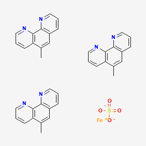 molecular formula C39H30FeN6O4S B3050089 iron(2+);5-methyl-1,10-phenanthroline;sulfate CAS No. 23606-37-3