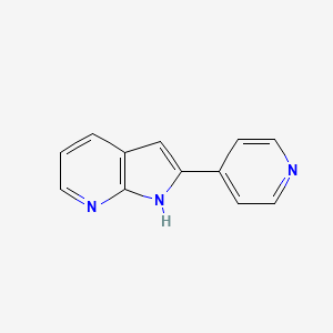 molecular formula C12H9N3 B3050091 2-(4-Pyridinyl)-1H-pyrrolo[2,3-b]pyridine CAS No. 23612-51-3