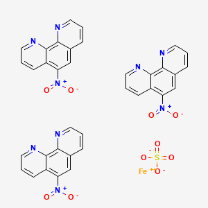 molecular formula C12H7FeN3O6S B3050107 iron(2+);5-nitro-1,10-phenanthroline;sulfate CAS No. 23700-19-8