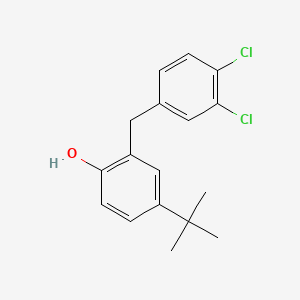 molecular formula C17H18Cl2O B3050130 o-Cresol, 4-tert-butyl-alpha-(3,4-dichlorophenyl)- CAS No. 23802-20-2