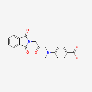 molecular formula C20H18N2O5 B3050137 Methyl 4-{[3-(1,3-dioxo-1,3-dihydro-2h-isoindol-2-yl)-2-oxopropyl](methyl)amino}benzoate CAS No. 23853-03-4