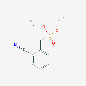 molecular formula C12H16NO3P B3050153 Phosphonic acid, [(2-cyanophenyl)methyl]-, diethyl ester CAS No. 23973-65-1
